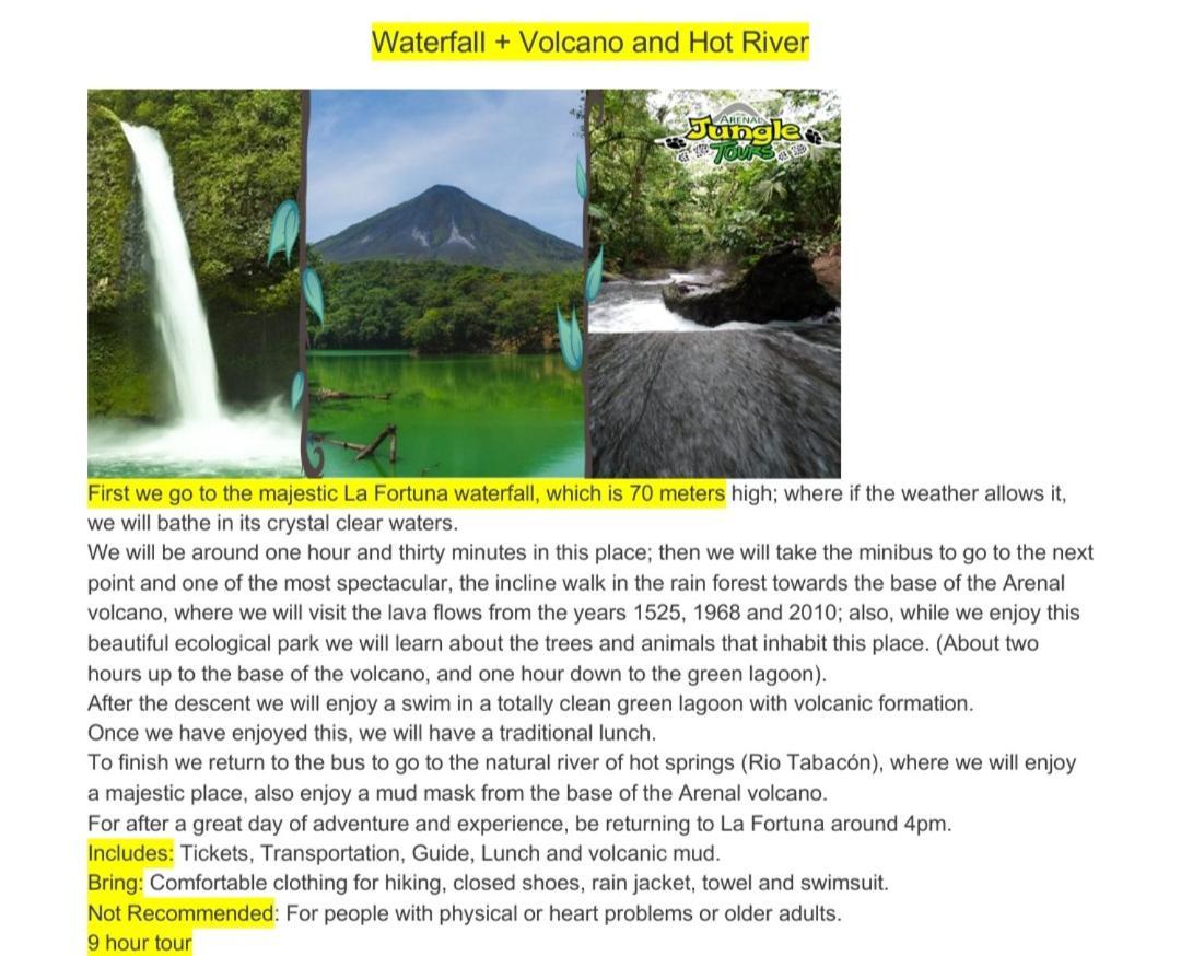 Alojamientos N&S La Fortuna Exteriér fotografie
